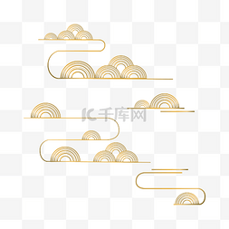 古风花纹矢量图片_矢量金色圆圈云纹