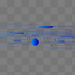 蓝色线性科技图片_科技线性线路图