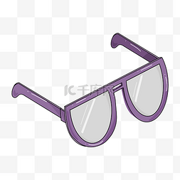 紫色眼睛墨镜插画
