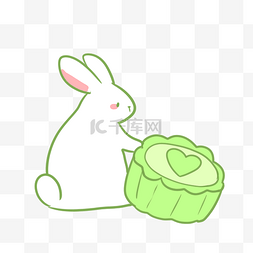 玉兔和蜜瓜冰皮月饼
