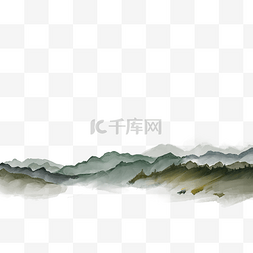 国画山水水墨图片_国画山脉