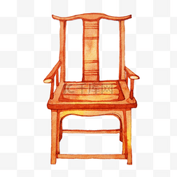 靠椅插画图片_实木家具靠椅插画