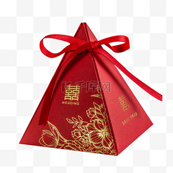 包装手提袋图片_喜庆婚庆婚礼喜糖盒三角糖盒