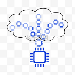 云计算科技感图片_蓝色科技云计算