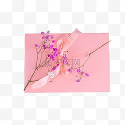 花卉信封图片_粉色信封花朵