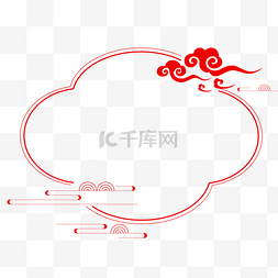 古风节日边框图片_中式椭圆装饰边框