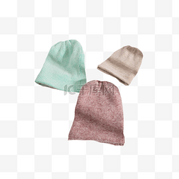 三个针织帽子好看舒适保暖