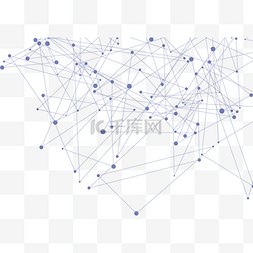 网络节点图片_蓝色科技感网络节点