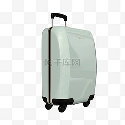 行李箱图片_青色塑料拉杆箱子