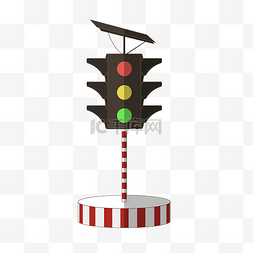 交通工具红绿灯插画