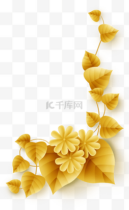 立体金色花
