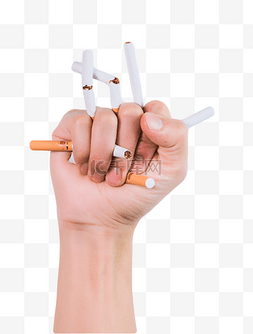 烟图片_世界无烟日手握香烟动作
