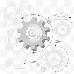 圆环科技齿轮矢量图