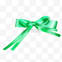 绿色丝带蝴蝶结