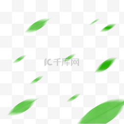 绿叶运动模糊漂浮装饰图片