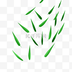 清明节图片_绿色创意清明节漂浮柳叶