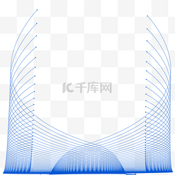 科技感曲线边框透视线条