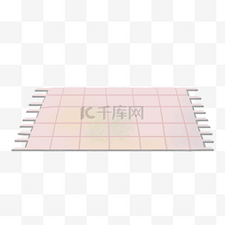 卡通粉色简约海报图片_一块粉色的方形地毯