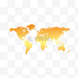 烫金世界地图