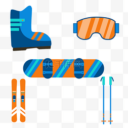 滑雪图标滑雪板