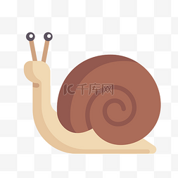 蜗牛图片_一只蜗牛小动物插图