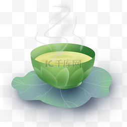 国风茶饮图片_古风荷叶和茶