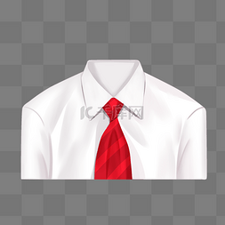 红色领带衬衣