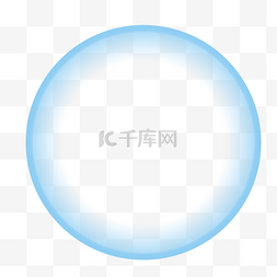 2.5D一个蓝色边框的球