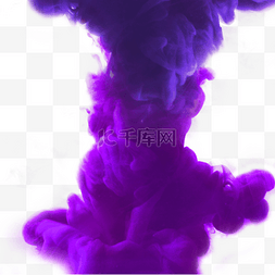 紫色烟图片_紫色抽象水墨渲染