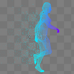 人体科技运动舞蹈智能魔幻数据光