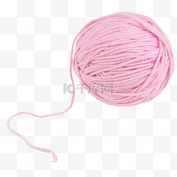 粉色圆形毛线团