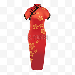 民中国风图片_复古民国风红色旗袍服饰