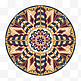 圆形花纹地毯
