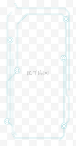 蓝色荧光科技文字边框