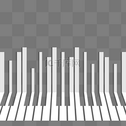 折纸风格创意立体钢琴键