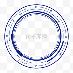 创新科技素材图片_矢量创新科技蓝色圆形线框