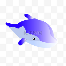 海豚免扣PNG图图片_一条卡通鲸鱼免扣图