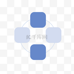 嵌套环形图片_蓝色几何环形PPT流程图