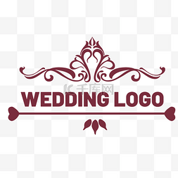 婚礼logo婚礼图片_酒红色婚礼LOGO