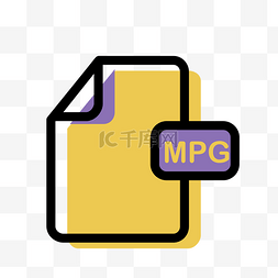 psd格式素材图片_MPG文件格式图标免抠图