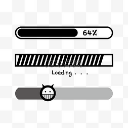 loading图片_简约黑白进度条