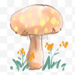黄色蘑菇田园
