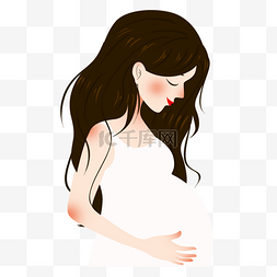 孕妇图片_卡通美女孕妇