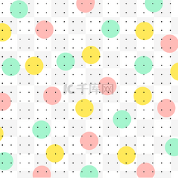 彩色波点底纹