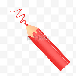 红色六一儿童节彩色铅笔