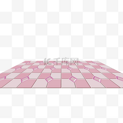 瓷砖地板图片_粉色女生浪漫拼色瓷砖地板