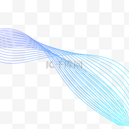 彩色动感波浪科技感线条