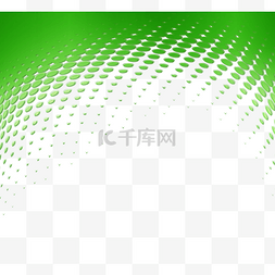 几何线条绿色图片_绿色曲线几何波点抽象元素
