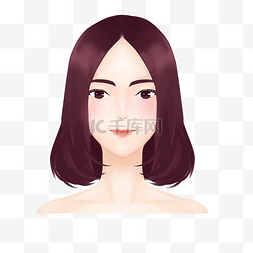 美妆美女微整美肤美容头像PNG