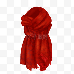 保暖图片_红色围巾